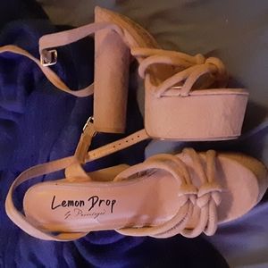 Light brown/tan heels from lemon drop